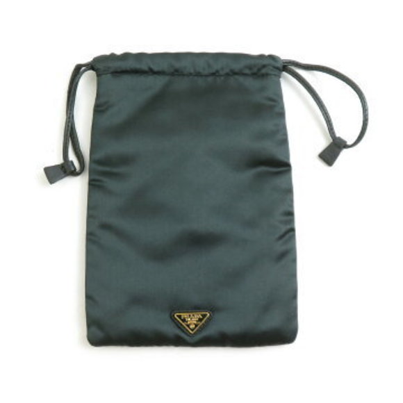 Prada Green Satin Pouch - Picture 1 of 4